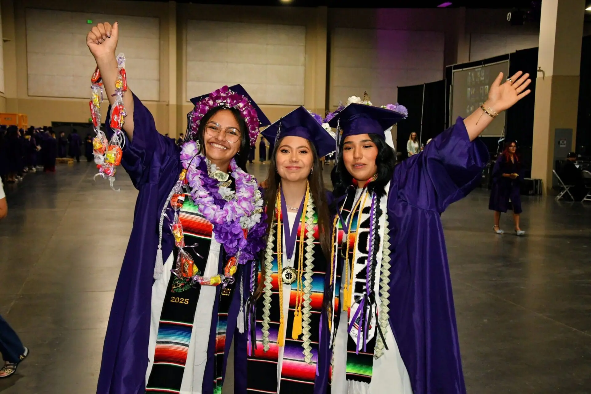happy students at graduation