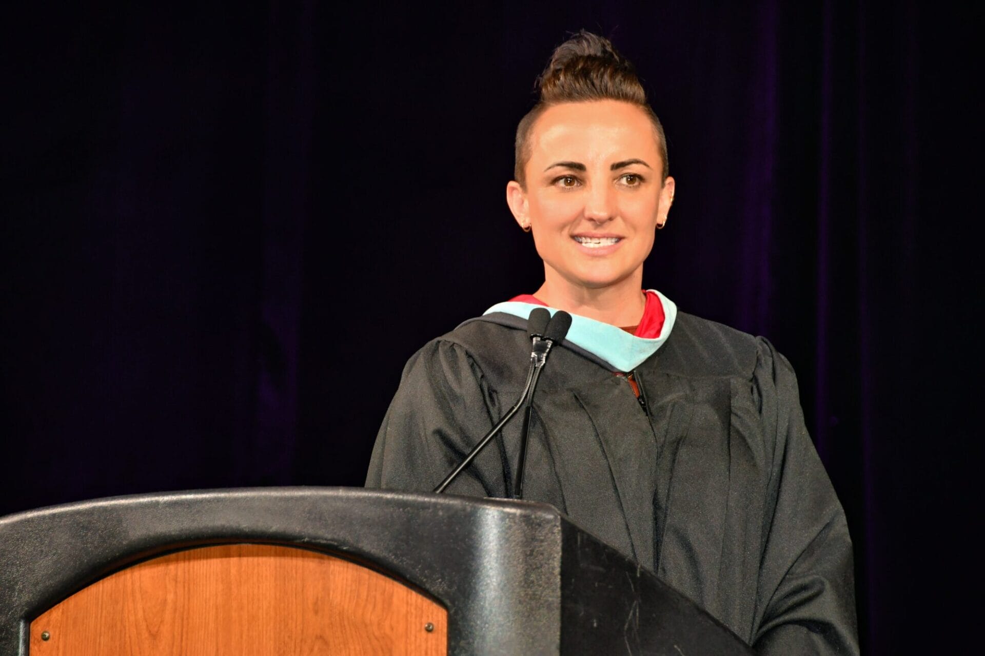 speaker at the graduation